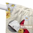 thumbnail image 4 of Swag Valance Curtains for Windows, Gnomes Light Filtering Kitchen Curtains with Rod Pocket, White Yellow Daisy Floral Country Garden Floral Window Treatment Valances for Living Room, 28x36 - 2 PCS, 4 of 9