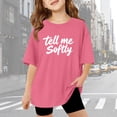 thumbnail image 2 of gcong Toddler Girl Tee Short Sleeve T-Shirts Crew Neck, Girls' Tees Preppy Clothes for Girls 10-12, 2 of 4
