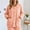 Orange, variant on Women's Fleece Pajama Cardigan Button Front Bow Embossed Long Sleeve Bed Jacket with Pockets Cozy Warm Winter Sleepwear Top