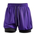 thumbnail image 2 of Mens Summer Shorts Solid Summer Casual Sports Quick Dry Board Shorts Beach Mesh Pants, 2 of 11