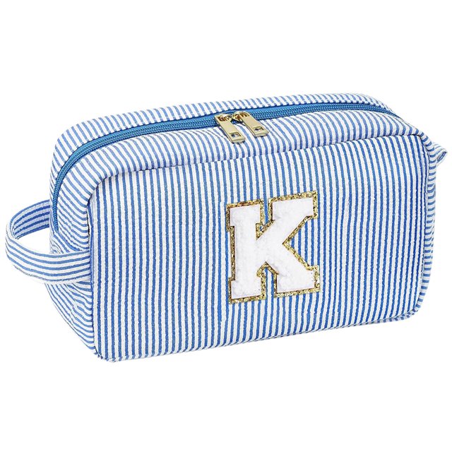 LCXmlly Large Capacity Cosmetic Case Letter Pattern Makeup Storage Pouch Large Capacity Travel Toiletry Portable