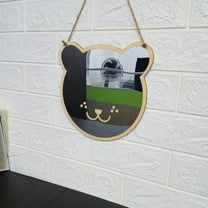 Masteelf Acrylic Wall Mirror Wooden Frame Hanging Mirror in the Shape of Bear