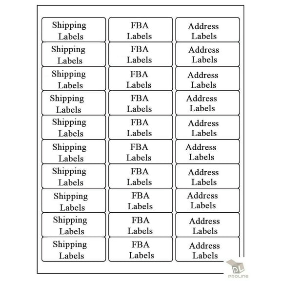 50 Sheets 1500 Labels FBA 1 x 2 5/8 Address Mailing Labels 30 UP 1 x 2.625