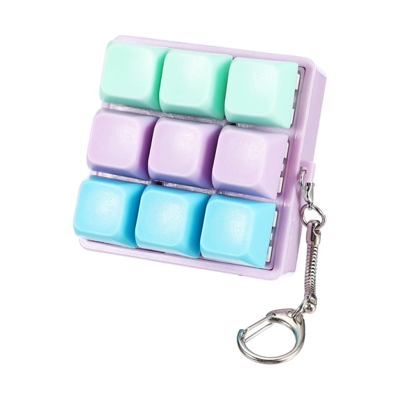 Uxcell Keyboard Fidget Keychain, Keyboard Fidget Toy Button Finger Clicker Decompression Toys, Stress Relieve Gifts for Adult to Relieve Stress Pass the Time, Style B