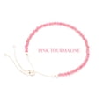 thumbnail image 3 of Natural Pink Tourmaline Round Shape Bracelets in Sterling Silver for Women, October Birthstone Jewelry for Her Birthday, Wedding Anniversary, Christmas, Mothers Day, 3 of 5