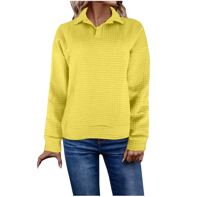 Timegard Sweatshirts pour Femmes Col Montant Manches Longues Ample Confortable Pull Tops Automne Hiver Mode