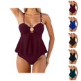 thumbnail image 1 of Womens Tankini Swimsuits 2026 Casual Modest Ruffle Top with High Waisted Bottom 2 Piece Bathing Suits for Women Swimwear, 1 of 5