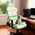 thumbnail image 2 of SCRAWLGOD St. Patrick's Day Four Leaf Clover Bow Spot Stripe Print Set of 4 Gaming Chair Covers Slipcovers Non-Slip Rotating Armchair Slipcovers Stretch Gamer Chair Cover with Armrest Covers, 2 of 7