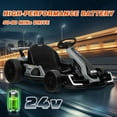 thumbnail image 4 of Kerry Yoo K61 Go Kart, 24V Kids Electric Drift Kart, Crazy Cart Ride on Toys for Kids Teen 6+ , 3-position Adjustable Seat, 300W Motors, EVA Tires, 8.5 MPH-Gray, 4 of 7