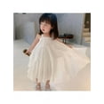 thumbnail image 4 of Girls Sleeveless Hanky Hem Dress Dress Princess Beach Party Sunmmer Pure Skirt,1-7T, 4 of 5