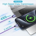thumbnail image 3 of Fast Charger USB Wall Charger Type C Charger with 6FT Type C Cable Fast Charging Android Charger, USB C Charging Cable USB Cables for Samsung Galaxy, Android, Purple, 3 of 8