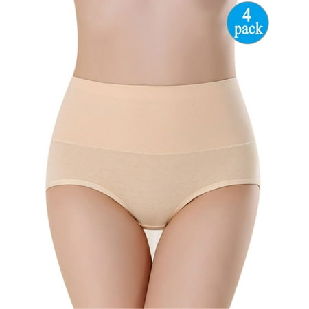 Women High Waist Cotton Hipster Panties Tummy Shapewear Body Control Slim Shaper Panty Girdle Microfiber Underwear Slimmer 4 (The Best Body Shaping Underwear)