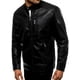 thumbnail image 3 of Chamarra Para Hombre Shendy Vendi Chaqueta Vinipiel Tipo Biker Negro Chica, 3 of 5