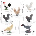 thumbnail image 2 of Set de figuras de pollo en miniatura de animales de granja, 7 piezas, para niños, 2 of 2