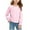 Pink, variant on Zanarzt Girls Long Sleeve Tees Girls' Long Sleeve Shirts for Girls Crewneck Tshirts Casual Basic Top Cotton Sweatshirts Red,8-10 Years