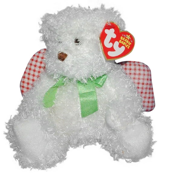 Ty Beanie Babies Joy the Angel Bear Christmas Plush White