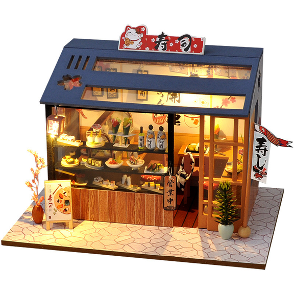 Qissep Book Nook Kit - DIY Miniature Scene House Kit, Dollhouse Kit for Adults and Teens, Booknook Tiny House Bookshelf Decor 3D Wooden Puzzle, Ideal Gifts for Family, Friends and Colleague