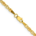 thumbnail image 3 of Primal Gold 14 Karat 2.75mm Tri-color Gold Pave Valentino Chain Necklace, 3 of 4