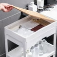 thumbnail image 4 of Chariot de Rangement à Roulement Fin, Chariot de Rangement Mince Multifonctionnel Apparence Minimaliste Durable pour la Cuisine, 4 of 8