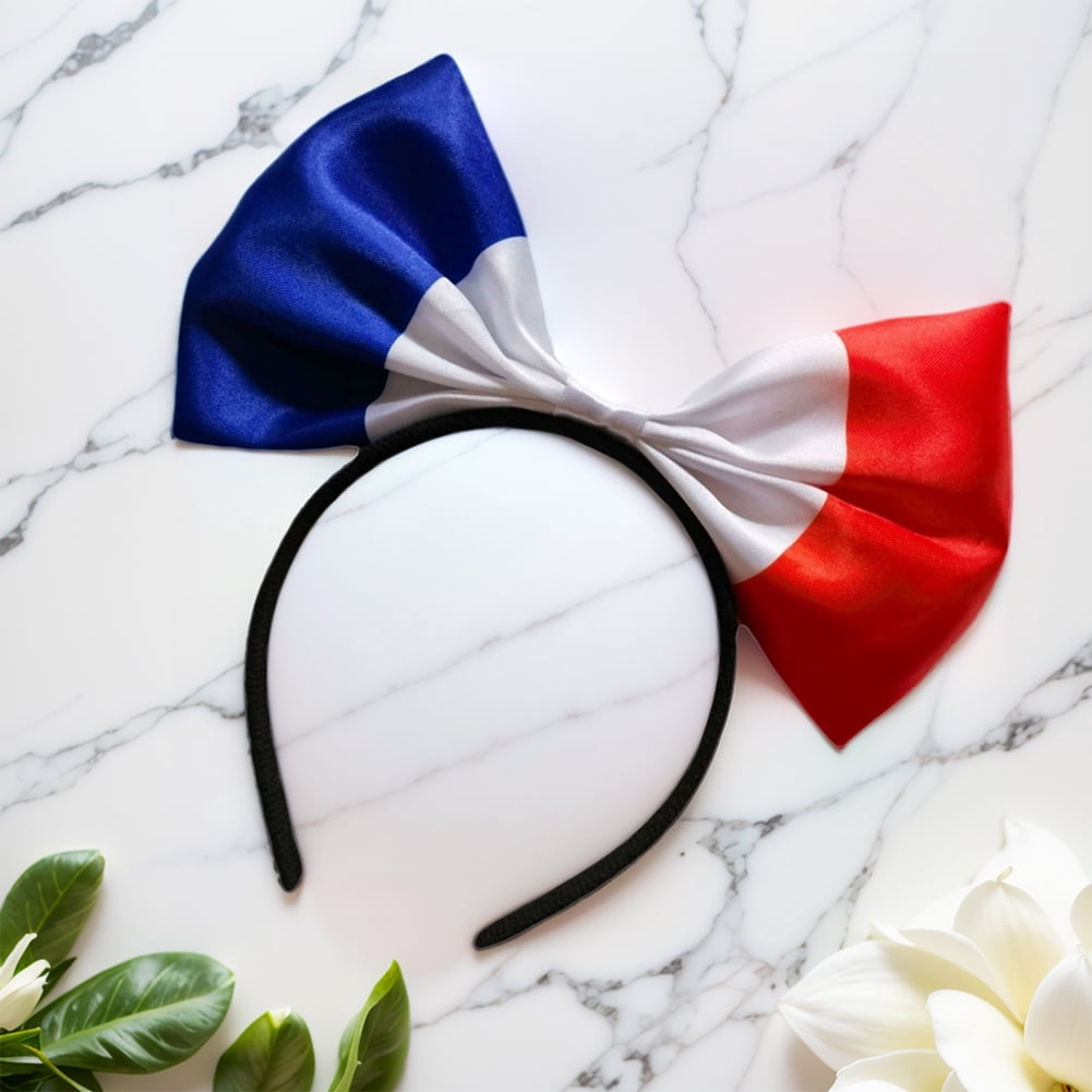 Diadema floral del 4 de julio, diademas de flor azul, blancas y rojas para mujer y niñas, corona para el pelo para el Día de la Independencia - AliExprs 200000297