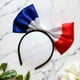 thumbnail image 4 of Diadema con pajarita, banda para el pelo ligera de satén con bandera de país para mujeres, señoras y niñas, 4 of 7