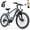 Blue, variant on Unibike 26'' Ebike for Adults, 748W Peak Motor, All-Terrain Electric Mountain Bike, 36V 10AH Battery, Top Speed 22 MPH, Dual Suspension, Black