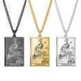thumbnail image 1 of Dawapara-Juego de cartas de Tarot, collar con colgante, tarjetas de Tarot de Arcana mayor, joyería de acero inoxidable Fivean unisex, 1 of 2