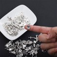 thumbnail image 4 of 100 pcs Silver Charms Charms for DIY Jewelry Accessories Silver - Perfect, 4 of 4
