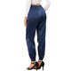 thumbnail image 3 of Pantalones deportivos casuales de cintura elástica para mujer Inspire Chic, longitud hasta el tobillo, joggers 3XL azul real, 3 of 8