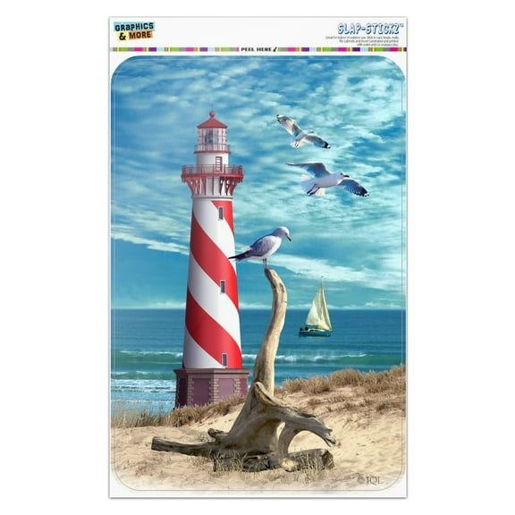 Lighthouse Seashore Ocean Beach Seagulls Sailboat Home Business Office Sign