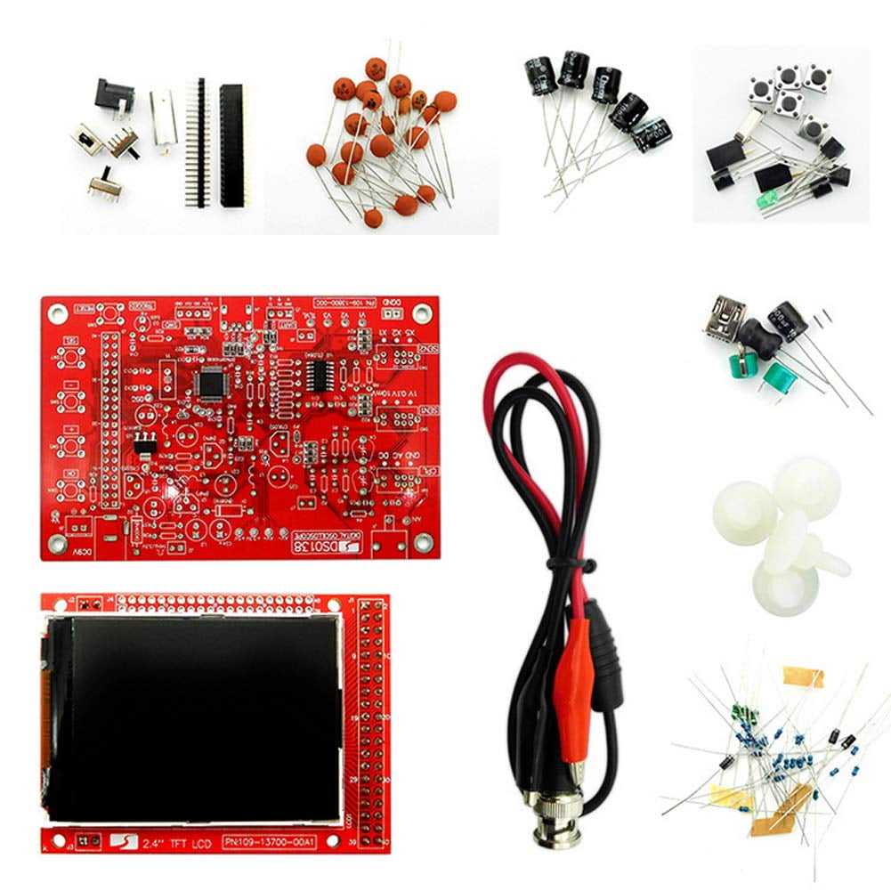 Treedix DSO138 Oscilloscope DIY Kit Handheld Digital Oscilloscope 1msps Real-Time Sampling Rate 2.4 inch TFT Display
