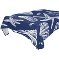 thumbnail image 5 of Ryvnso Sea Shells Seastars Rectangle Table Cloth Tablecover Dinning Tablecloth 60"x60", 5 of 8