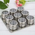 9 PCS Stainless Steel Seasoning Containers Condiment Tins