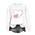 thumbnail image 3 of 2026 Womens Cute Valentines Outfits Long Sleeve Love Heart Graphic Sweatshirts Pullover Valentine's Crewneck Sweatshirt, 3 of 4