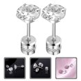 thumbnail image 3 of GAXIRE 1 par de pendientes unisex pequeños para mujer, con diamantes de imitación, joyería, 3 of 7
