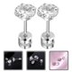 thumbnail image 4 of 1 par de elegantes pendientes de botón con diamantes de imitación brillantes para mujer, pendientes de moda ostentosos, decoración, 4 of 6