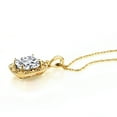 thumbnail image 5 of Gem Stone King 10K Yellow Gold Pendant with Chain Cushion Moissanite (2.40 Cttw), 5 of 5