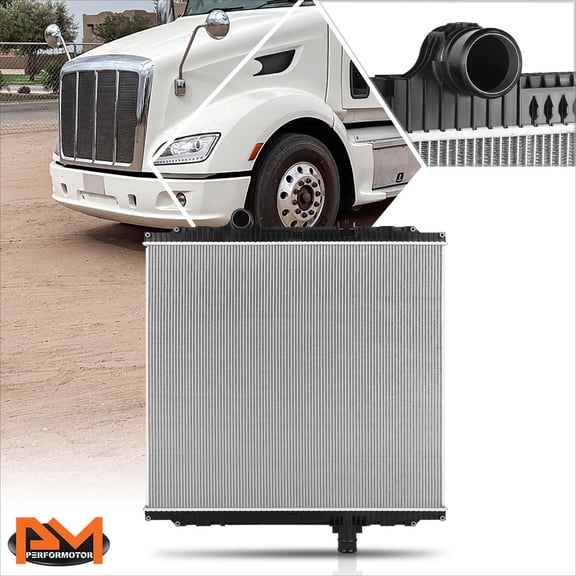 PM PERFORMOTOR for 08-13 Kenworth T700 T2000/Peterbilt 367 387 587 Aluminum Core 2-Row Radiator