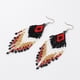 thumbnail image 3 of Pendientes de borlas de cuentas largas - Cuentas de colores boho Pendientes de borlas de cuentas hechas a mano, 3 of 5