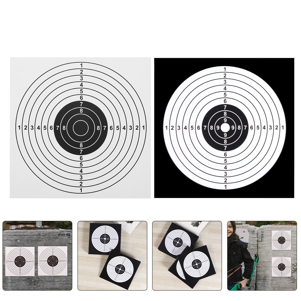AURARMLET Paper Archery Targets Durable Paperboard Calibrated Markings for Practice 200Pcs