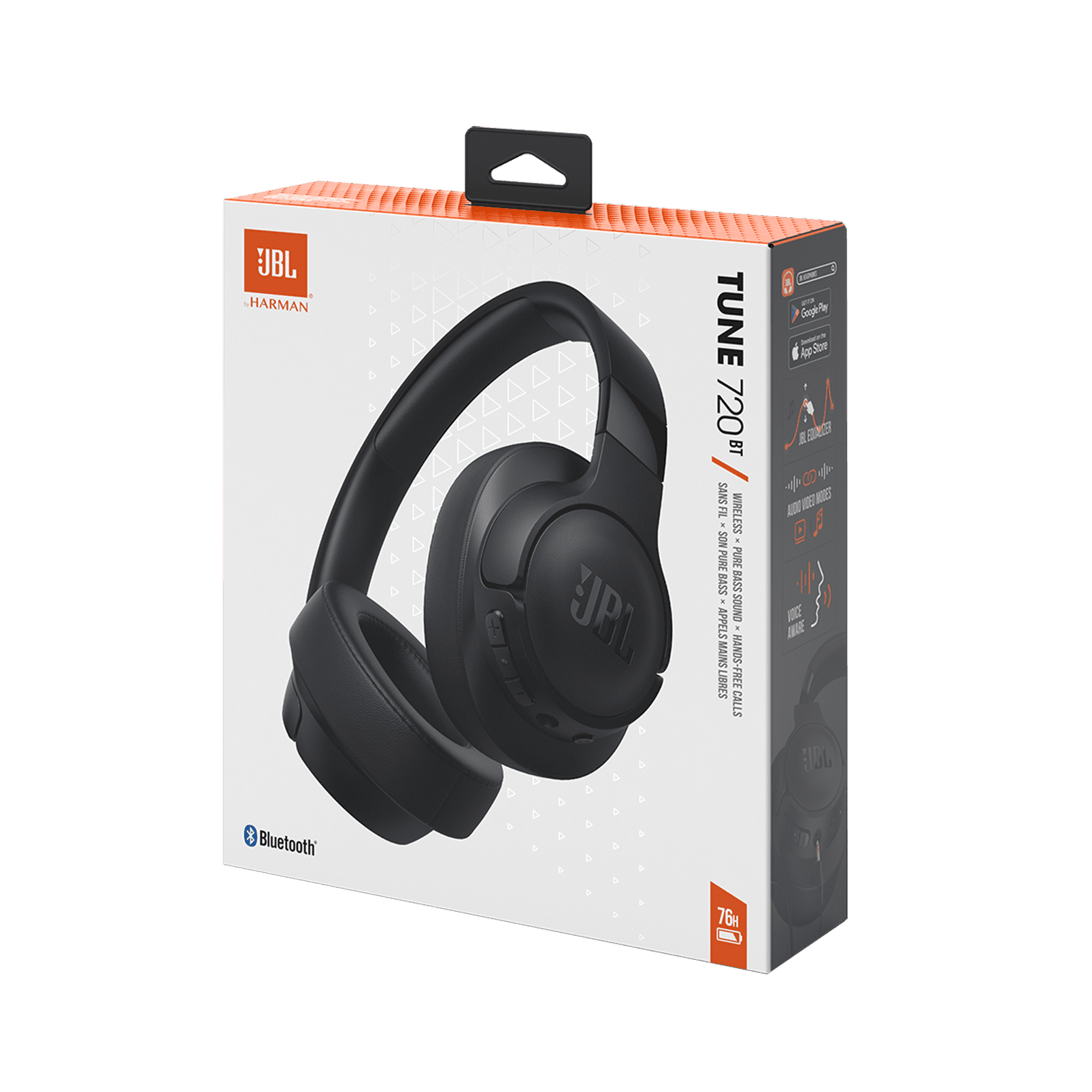 Restored JBL Tune 720BT, Wireless over-ear headphones Refurbished