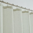 thumbnail image 2 of Dainty Home Natalie Linen Shower Curtain Linen Look With Velvet Scroll Designed Appliqué 70" x 72", 2 of 5