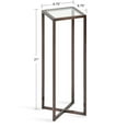 thumbnail image 2 of Kate and Laurel Jaspur Modern Drink Table, 7 x 7 x 21, Bronze, Decorative Glam Accent Table for Display and Storage, 2 of 6