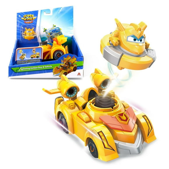 Vehículo 2 en 1 Super Wings Golden Boy de Race Car Toy