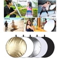 thumbnail image 1 of 5 en un Reflector de fotografía reflectores de lámpara para fotografía Multi- foto Reflector plegable con bolsa-translúcido, plata, oro, negro - 60cm Hugo Reflector de fondo, 1 of 8