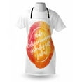 thumbnail image 3 of Quote Apron Motivational Message on Artistic Grunge Vibrant Background Happiness, Unisex Kitchen Bib Apron with Adjustable Neck for Cooking Baking Gardening, Dark Coral Orange Yellow, by Ambesonne, 3 of 3