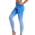 thumbnail image 2 of Women's High Waist Ombre Gradient Yoga Pants for Women Stretch Full Length Athletic Leggings, Soft Squat Proof Workout Tight Trousers for Gym Running Outdoor, 2 of 5