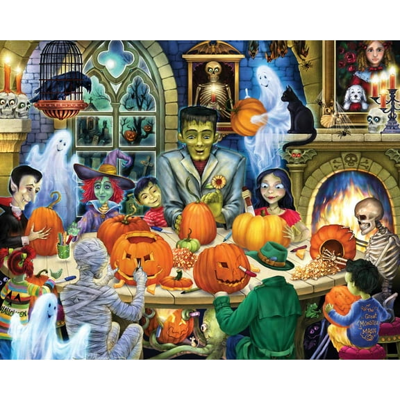 Haunted House Party, a 1000-piece Puzzle by Vermont Christmas Company