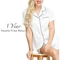 thumbnail image 2 of INK + IVY Women's Woven Satin Short Sleeve Notch Collar and Sleep Short Set, 2pc., 2 of 6