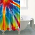 thumbnail image 4 of Colorful Rainbow Tie Dye Spiral Pattern Shower Curtain 36"x72" ,Bathroom Decorative Shower Curtains Set with 12 Hooks,Modern Waterproof Washable Shower Curtain, 4 of 6
